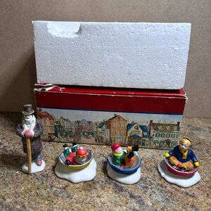 Lemax Dickensvale Coll. Porcelain Saucers in the Snow set of 3 & Charles Dickens